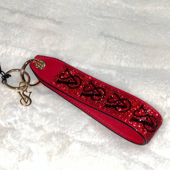 Rare and HTF VICTORIA'S SECRET 2023 red Wristlet Strap Keychain (price is firm) - Picture 3 of 4